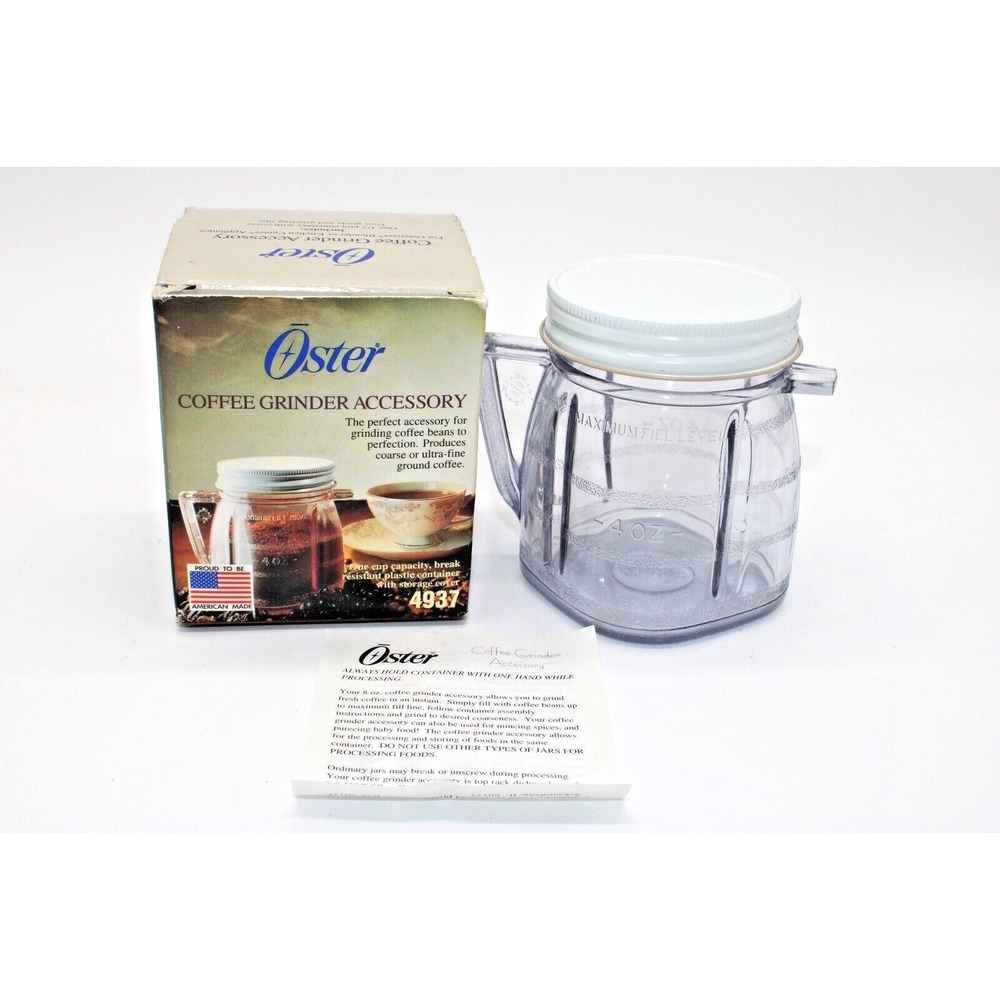 VTG Oster Coffee Grinder Accessory 4937 & LID Osterizer Kitchen Center 1/2 Pint